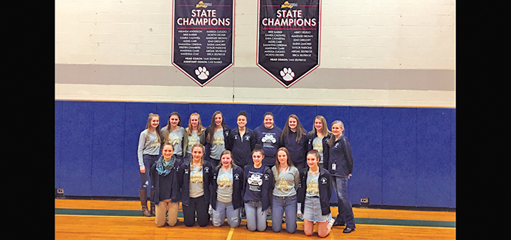 Another banner hung for the Bainbridge-Guilford Lady Bobcats Volleyball team